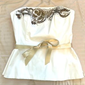 White House / Black Market Beaded Bustier